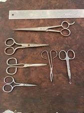 Six Pair Vintage Quality Scissors