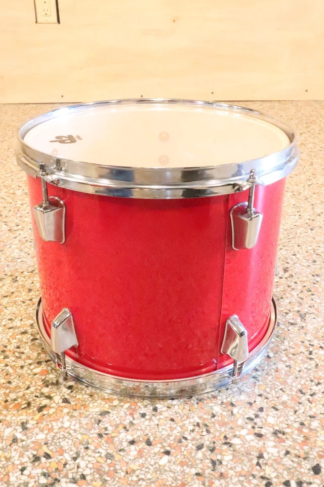 Percussion Plus 10x12 Rack Tom Drum Red Wrap Foto 3 de 4