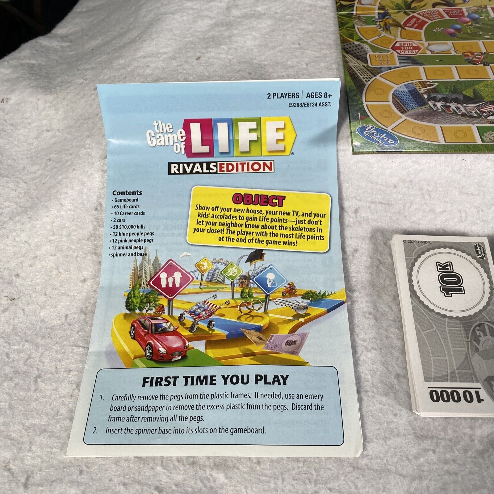 The Game of Life Rivals Edition Board Game; 2 Player Game Instructions,  Rules & Strategies - Hasbro