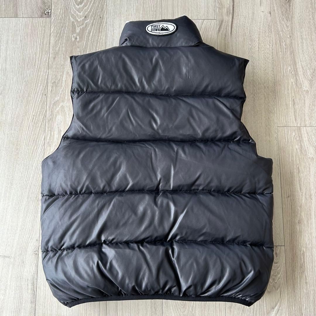 FIRST DOWN Reversible Down Vest Black White LL Hi… - image 2