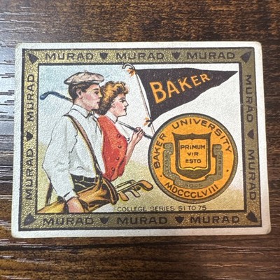 1910 Murad Cigarettes College Series - T51 #53 Baker University (f) Golf Stamped