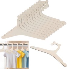 10Pcs Wooden Baby Hangers, Handcrafted Baby Clothes Hanger, Non Slip Coat