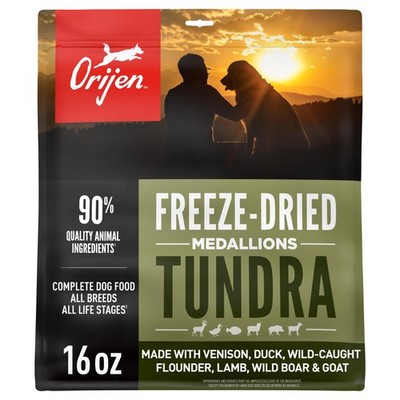 ORIJEN Grain Free High Protein Freeze Dried Dog Food & Topper Tundra Recipe 1...