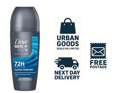 UK BRANDED Dove Men+Care Advanced Clean Comfort Men's Antiperspirant Deodorant Roll On with