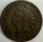1909 Indian Head Cent Exact Coin Imaged #IND1058