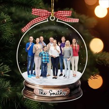 Family Christmas Ornament Custom 2025, Personalized Tree Decoration