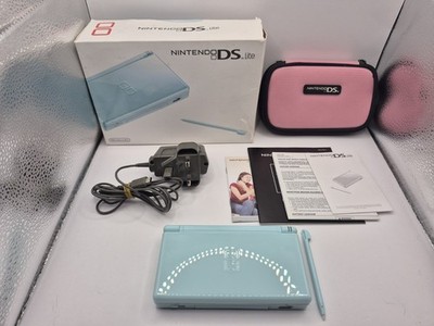 Nintendo Ds Lite Konsole Eisblau mit Box & Ladegerät 
