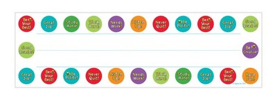 Hygloss Products Be Your Best Kids Name Plates for Desks Cubbies Lockers   9.5 x