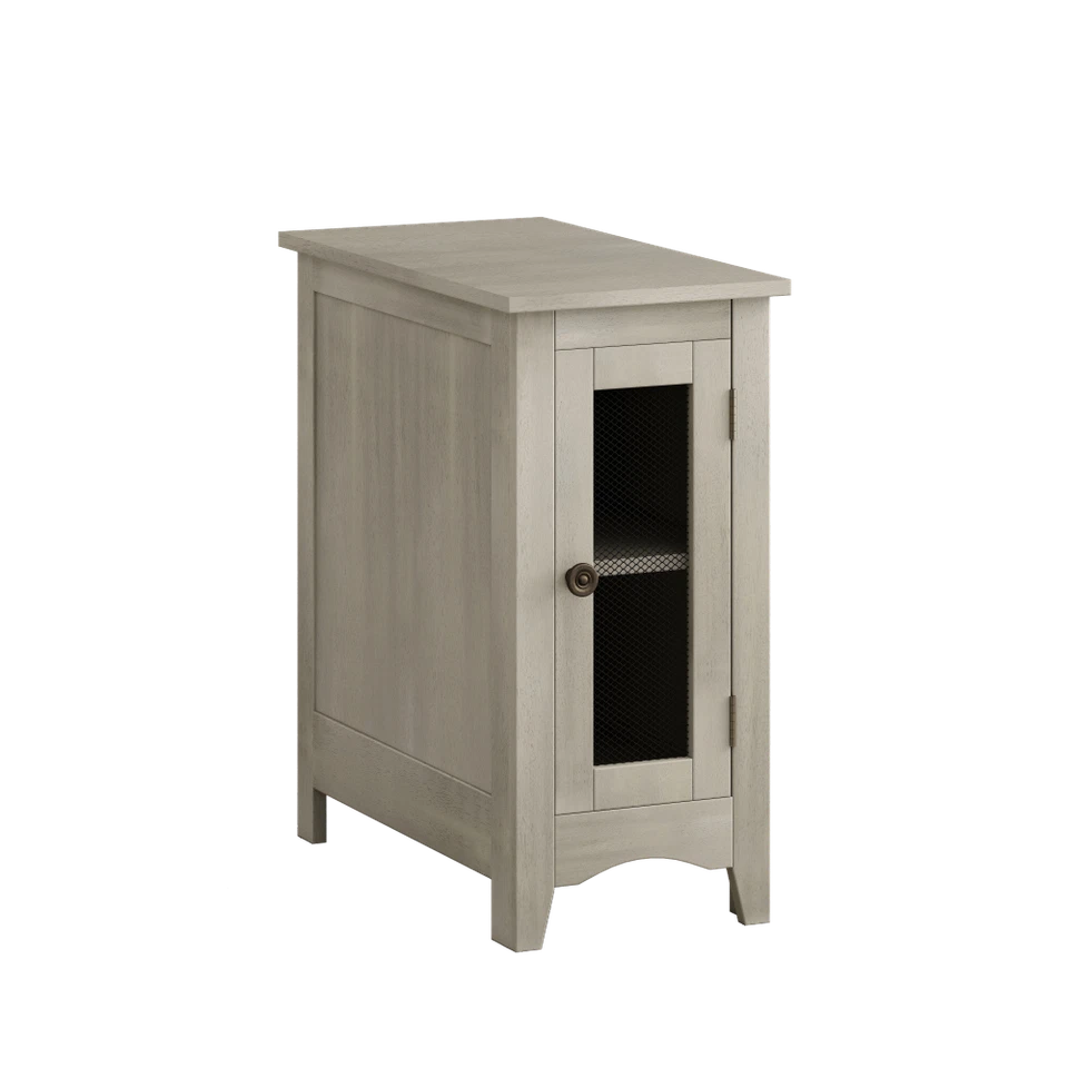 Mesa auxiliar rectangular de acento estrecho chapa gris 21,75 x 11,75 x 24,25 pulgadas Foto 2 de 4