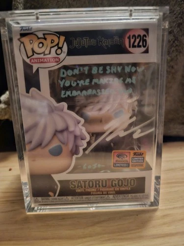 Jujutsu Kaisen WonderCon Exclusive Satoru Gojo Funko POP Signed W Quote And COA