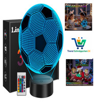 Adventskalender FußBall Nachtlicht 3D Deko Lampe 16 Farben