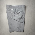 Adidas Shorts Mens 32 Gray 9.5" Golf Tennis Performance Stretch 3-Stripes Work