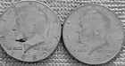 2- 1985 Kennedy half dollar coins 1P &1D