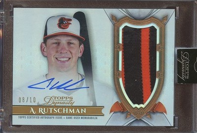 Adley Rutschman 2024 Topps Dynasty Auto Autograph Game Worn Patch Orioles 8/10