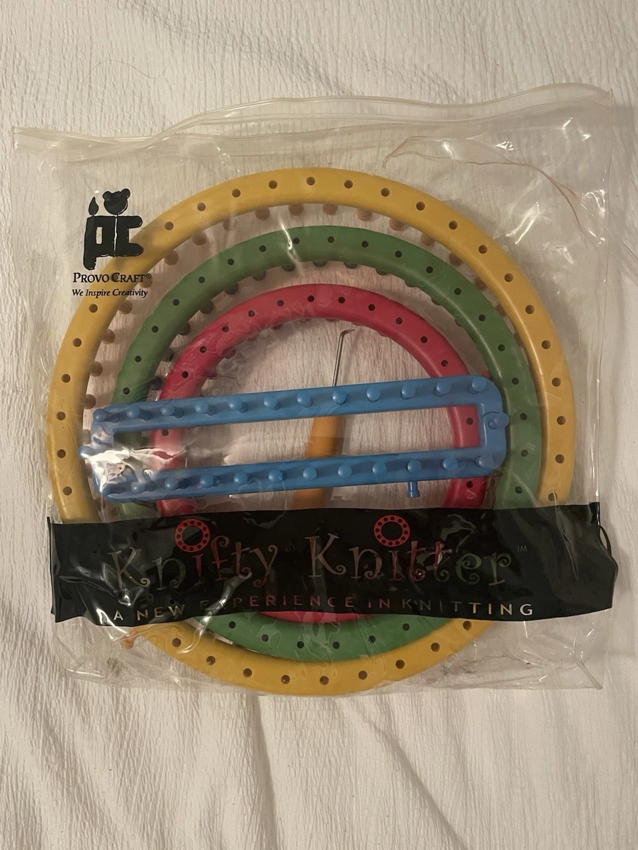 TOMYEER 4 Plastique Métiers à Tricoter Ronds avec 1 Aiguille à Tricoter