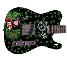 Cheech And Chong Weed 420 Best Buds Up in Smoke Graphics Photo Autographed Guita