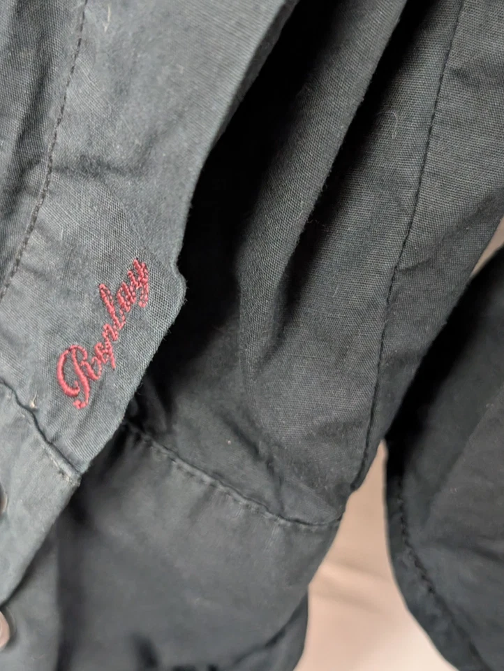 Replay Men's Black Long Sleeve Button-Up Shirt Size L 100% Cotton - Image 4 of 4