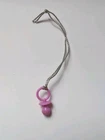 Vtg 90s Cool Crimp Skipper Pacifier Necklace Barbie Jewelry Accessory