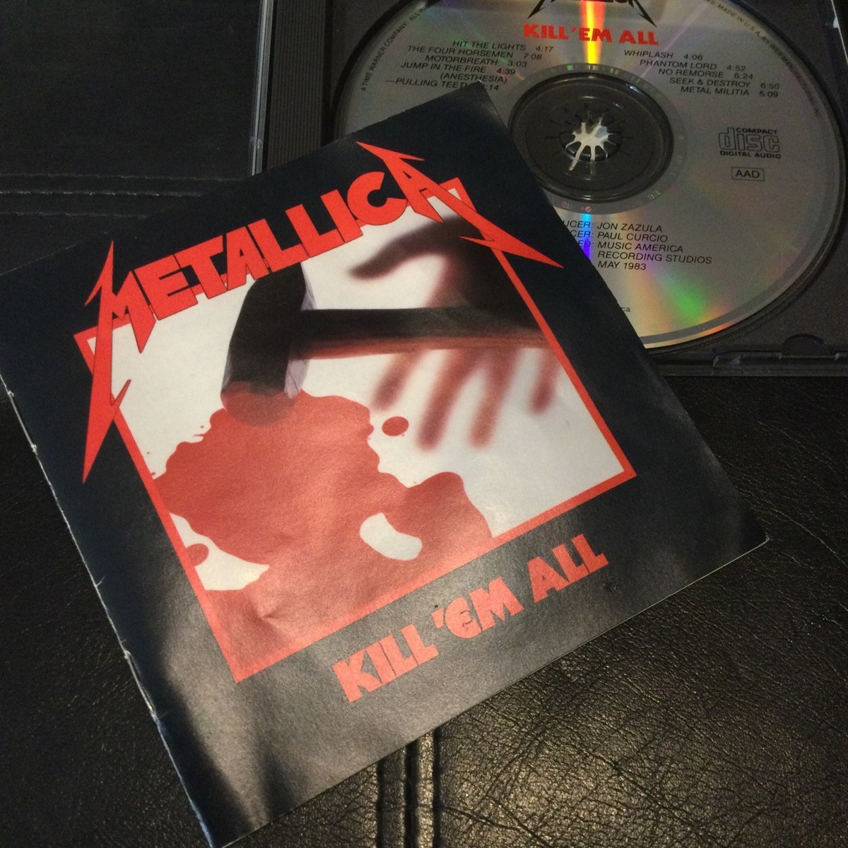 Metallica - Kill Em All Cd Error Mispress 2 Whiplash on Back | eBay