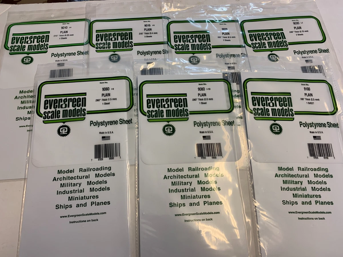 Miniatures : Evergreen Tubes plaques polystyrols profilés - Evergreen Miniatures : Evergreen Tubes plaques polystyrols profilés - Evergreen