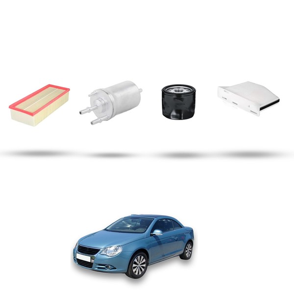 Hoffcar Wartungsset - 4 Filter FüR VW Eos (1F7, 1F9) 1.4 TSI 118 Kw Ab 2008-image