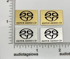 Super Audo CD SACD Gold and Silver Aluminum Badges Self Stick Group of Four