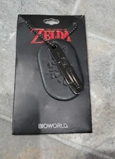Zelda Dog Tag Chain Necklace Master Sword Tri Force Official Licensed Nintendo 