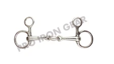 Hanging Cheek Snaffle with Lozenge Baucher Horse Bit with Oval Link 