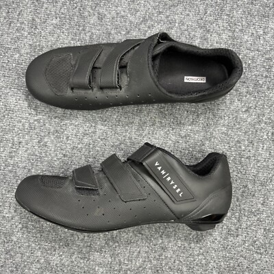 Van Rysel Cycling Shoes Mens Black Decathlon Hook Loop Road