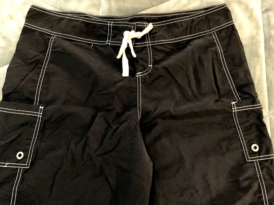 Bañador Tommy Bahama negro cargo bolsillo cordón para hombre talla XL Foto 3 de 4