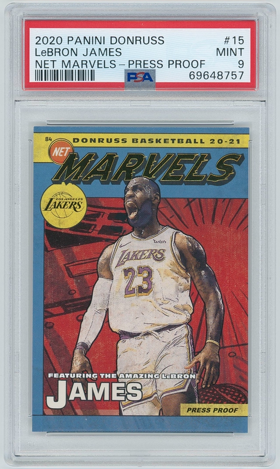 PANINI DONRUSS Lebron James たより MARVELS PSA