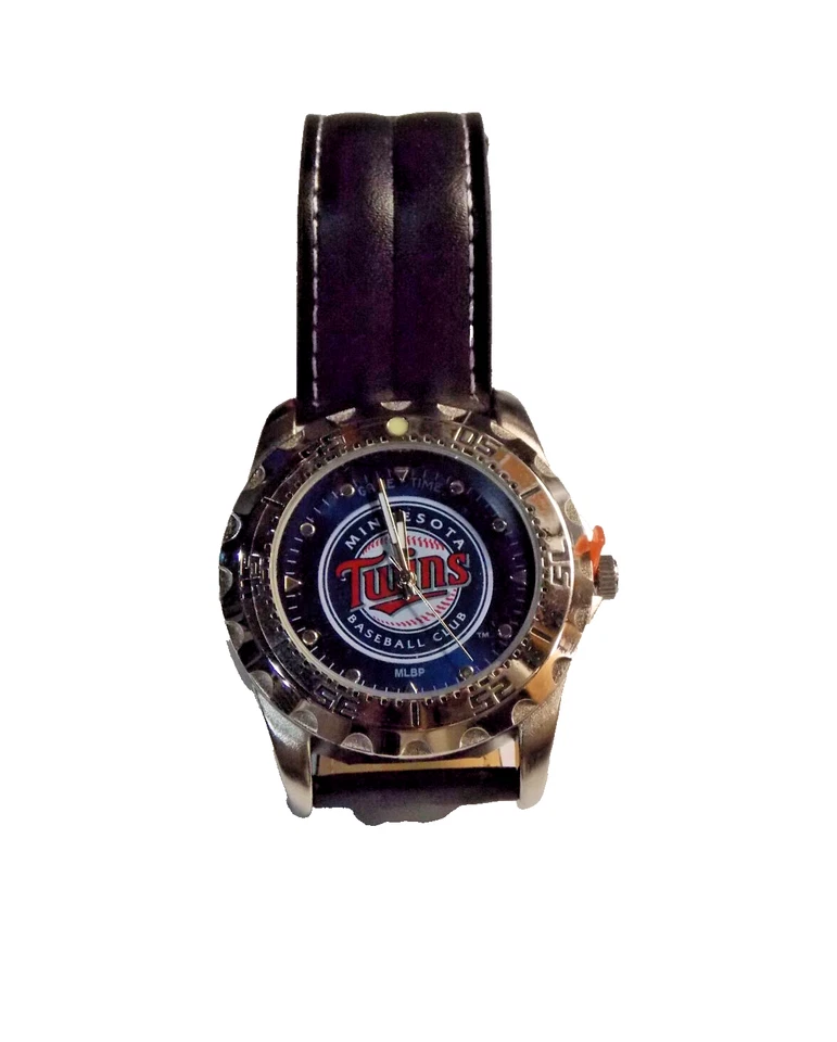 MLB Minnesota Twins Baseball Men's Watch Diver Style New Battery Game Time - Image 2 of 4