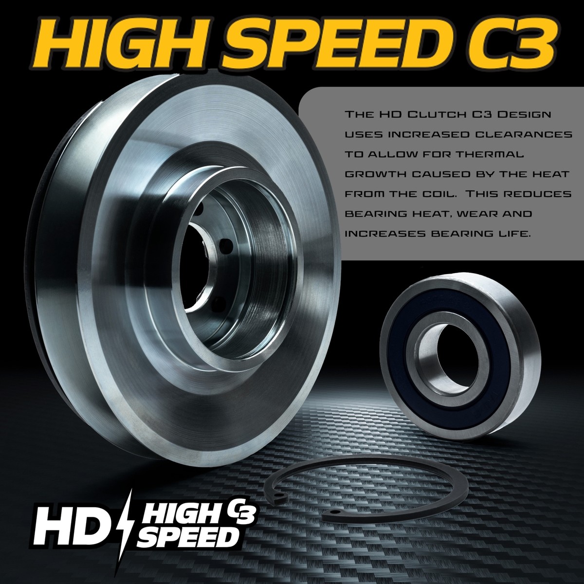 BIGBearing HiTorq 130ftlb (OEM 105) PTO Clutch AUC15791 5219-241 