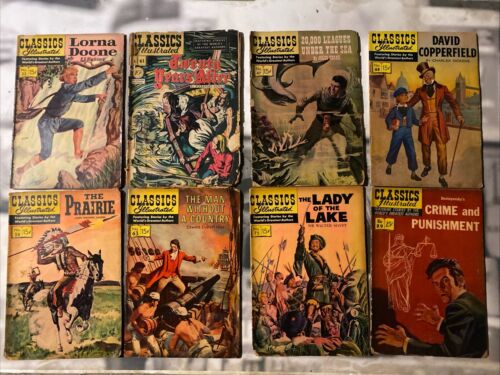 Classic Illustrated Comics 32 41 47 48 58 63 75 8-lot Lot B16i