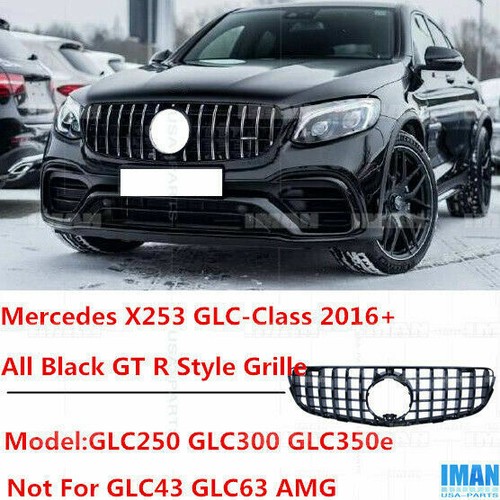 For Mercedes Benz GLC W253 X253 Black GT R Front Grille GLC300