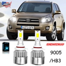 For Toyota RAV4 1998 - 2015 LED Headlight High Beam Bulbs 9005/ HB3 2pcs 6000K