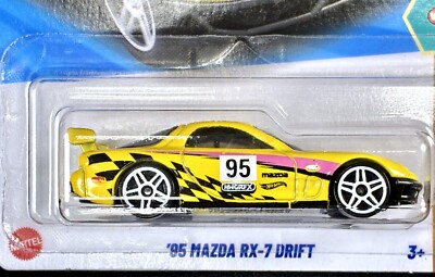 Hot Wheels 2025 1995 95 Mazda RX-7 Drift Yellow, H CASE #163