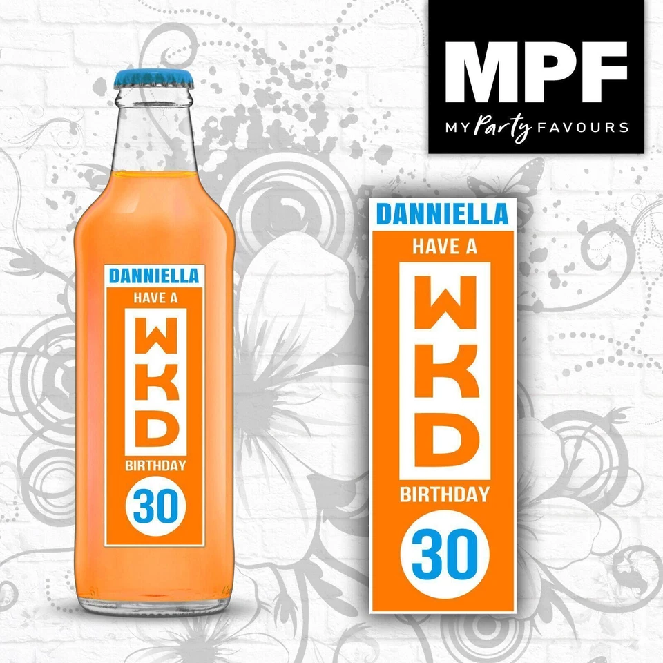 Personalised WKD Birthday Bottle Label Sticker 700ml - LARGE - 6 Styles - Image 4 of 4