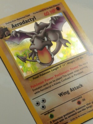 HOLO Aerodactyl 1/62 - NM - RARE Fossil Pokemon Card - $2 Combined