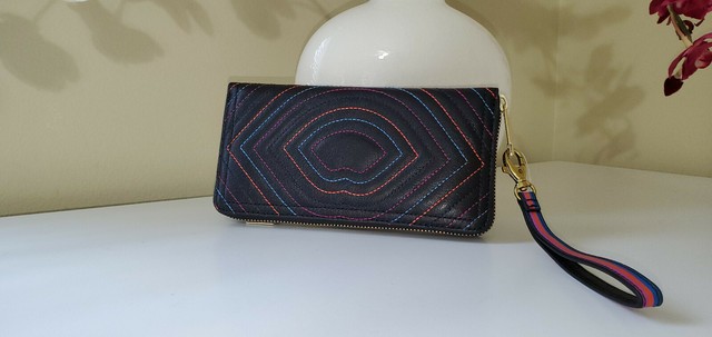 logan rfid zip around clutch