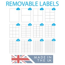 Removable Labels On A4 Sheets, Peelable White Paper Stickers, Low Tack A4 Labels