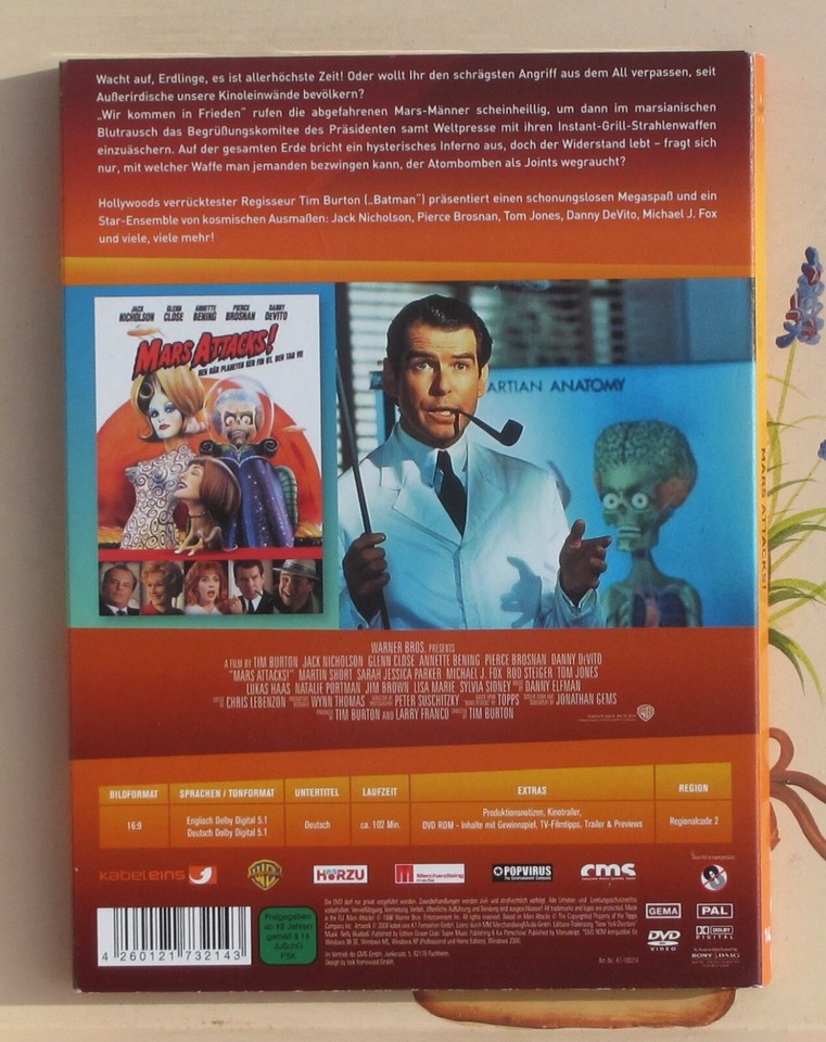 Mars Attacks! DVD Jack Nicholson, Pierce Brosnan, Glenn Close,