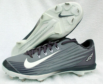 Nike Lunar Vapor Pro Low Metal Baseball Cleats~Mens sz 14 683895-001~Gray Grey