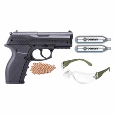 Crosman P10 CO2 BB Pistol Kit | Semi-Auto Air Gun with CO2, BB's, Glasses