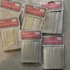 Darice Craft Wedding Floral 3mm Round Bead Garland 10 Ft Each Package of 6