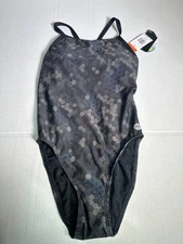TYR Women's Carbon Hex Diamond Controlfit Swimsuit - size 8 new