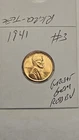 wheat penny 1941 NICE RED BU 1941-P NICE UNC LINCOLN CENT GEM RED LUSTER LOT #3