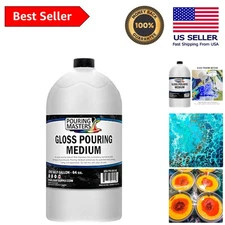 Versatile 64oz Gloss Pouring Medium for Fluid Acrylic Painting Mastery