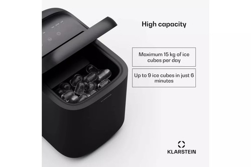 klarstein SparkIce 15kg/24h 2L Ice Maker Black
