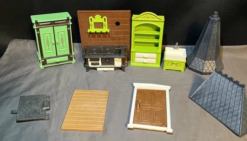 Vintage Playmobil Victorian mansion lot Dining/Living room furniture